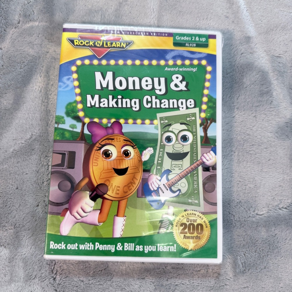 Rock N Learn Money & Making Change DVD Grades 2 & Up Educational Math RL928 NEW